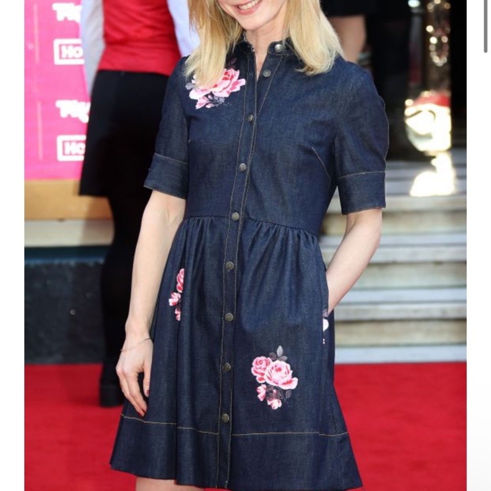 Kate Spade Broome Street Rose Denim Dress - Picture 2 of 16